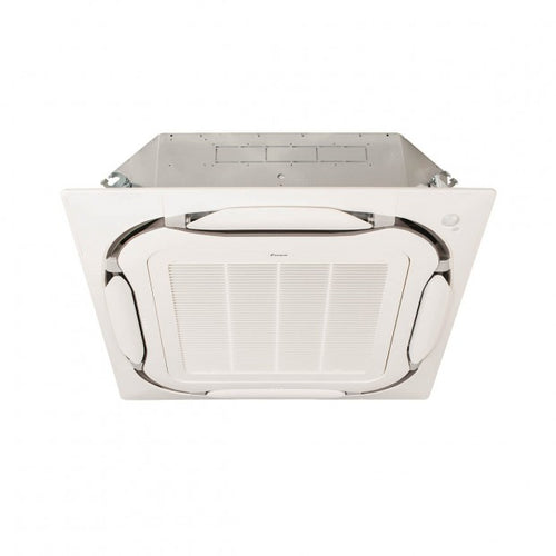 Climatizador comercial techo empotrable Daikin Cassette blanco para aire acondicionado eficiente