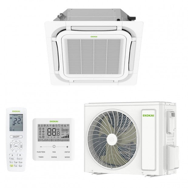 Aire acondicionado cassette EKOKAI EKOKAI EKO-SMA50FGMX-W precios con control remoto y unidad exterior