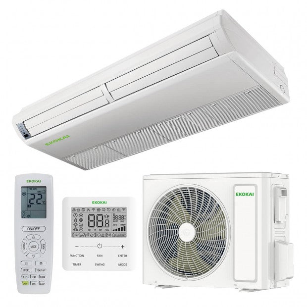Aire acondicionado EKOKAI EKO-STA50FGMX-W eficiencia energética suelo techo con control remoto y termostato digital