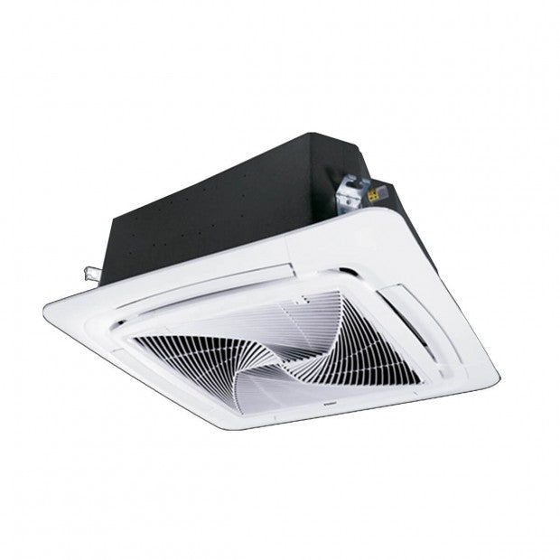 Cassette aire acondicionado techo oficina HAIER con diseño moderno para climatización eficiente