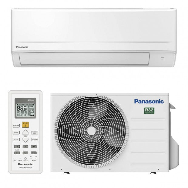 Kit aire acondicionado split PAN-KIT-BZ25-ZKE Panasonic con unidad interior, exterior y control remoto